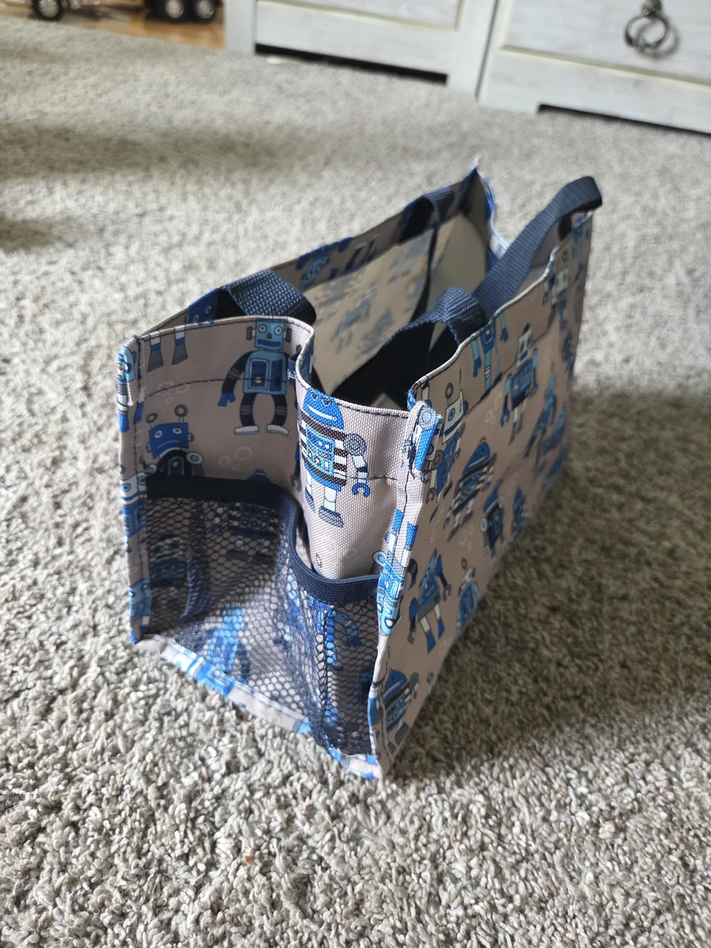 THIRTY-ONE Blue Robot Print Tote Bag